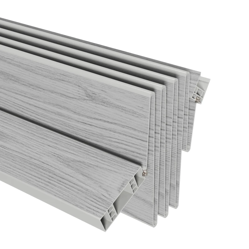 Stylish Foldable Accordion Door with Magnetic Close Latch, Space-Saving Interior PVC Sliding Door for Closet, 32" L x 0.5" W x 80" H, Grey
