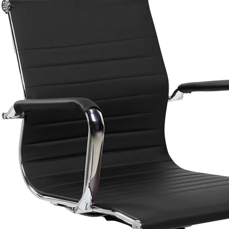 Cozy Office Chair with Flip-Up Arms and TechniFlex Upholstery, Flexible Racer Seat with Locking Tilt Control, 22.5″ L x 23.5″ W x 36″ H, Black