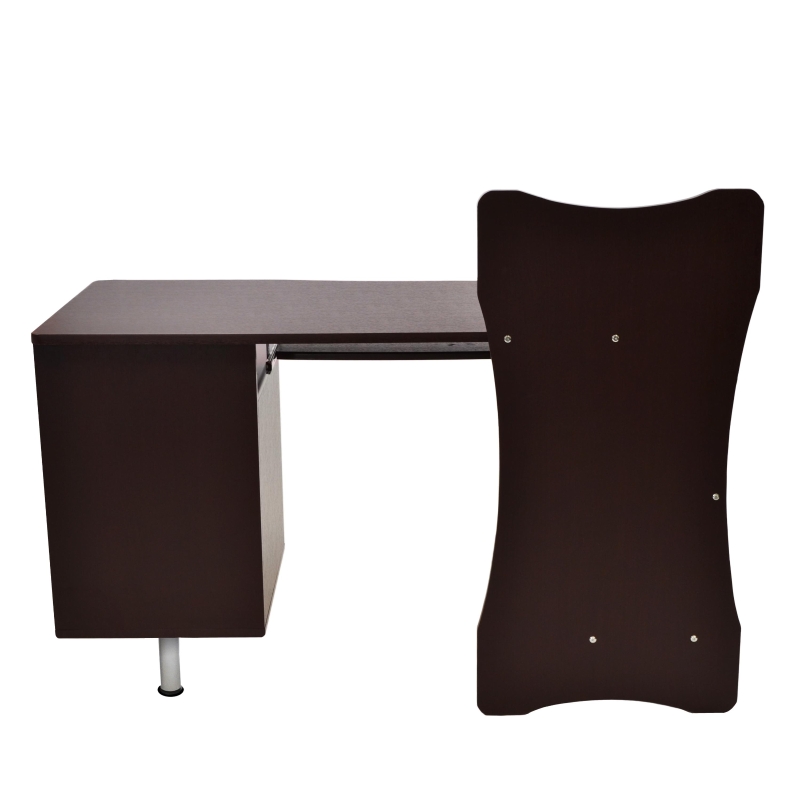 Practical Computer Desk with File Drawer and Spacious Desktop, Storage Workstation for Study Areas and Offices, 51″ L x 22″ W x 39.5″ H, Chocolate