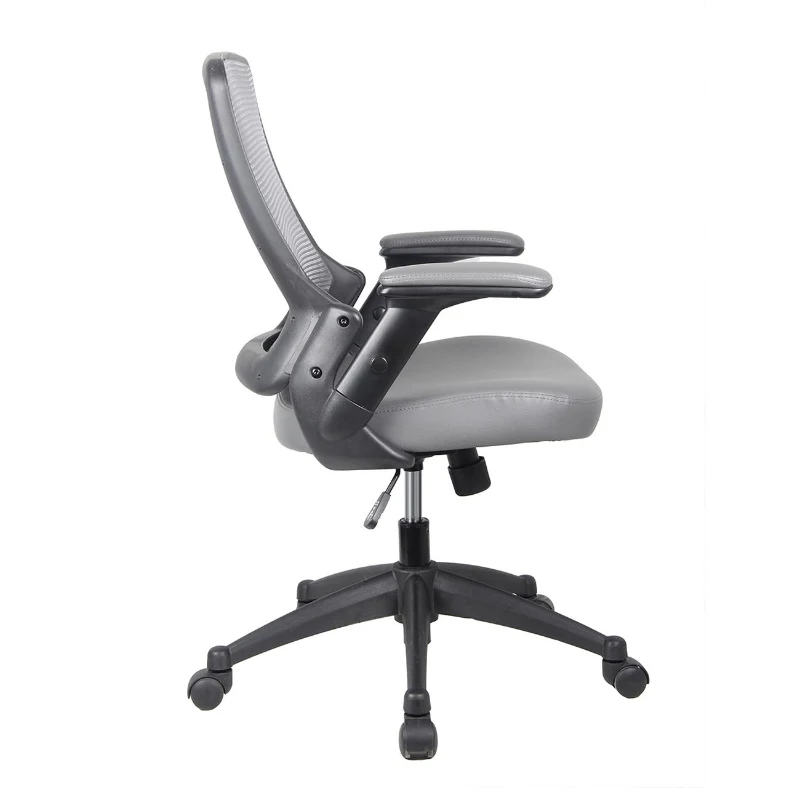 Cozy Task Chair with Breathable Mesh Back and TechniFlex Upholstered Seat, Ergonomic Office Chair for Offices, 25" L x 25" W x 34" H, Gray