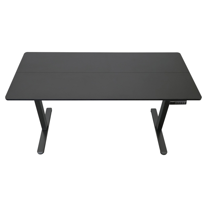 Sleek Electric Standing Desk with Memory Presets and Hooks, Height Adjustable Sit to Stand Computer Desk for Home Office, 47.5'' L x 23.5'' W x 28'' H, Black
