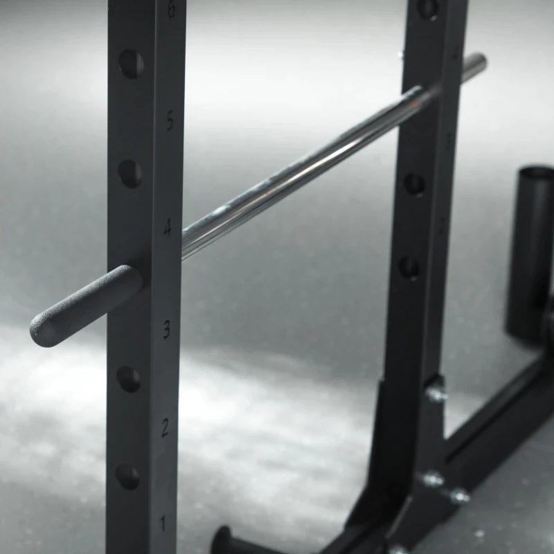 Soozier Multi-Functional Power Rack, Smith Machine Cable Crossover System with Pull Up Bar, Lat-Pull Down System, Landmine