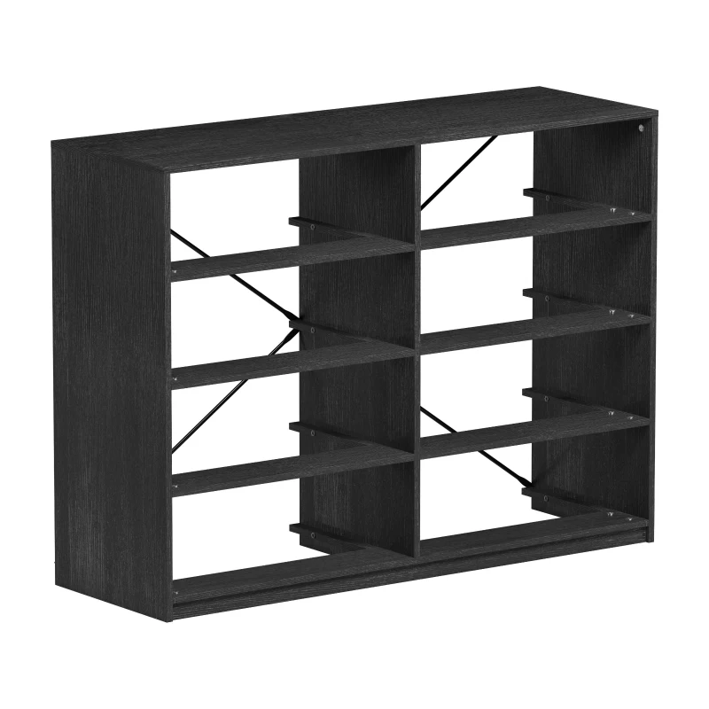 Roomy 8-Drawer Dresser with Water-Resistant Top, Ideal Storage Chest for Bedrooms, Living Rooms, TV Stand, 44.5" L x 16" W x 34.5" H, Black