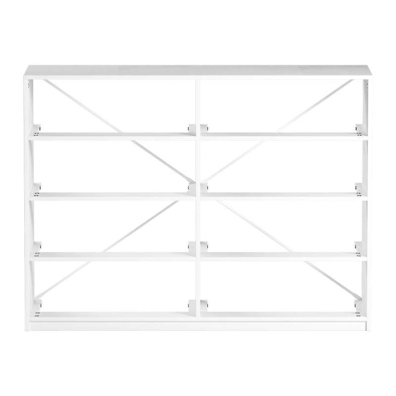 Roomy 8-Drawer Dresser with Water-Resistant Top, Ideal Storage Chest for Bedrooms, Living Rooms, TV Stand, 44.5" L x 16" W x 34.5" H, White