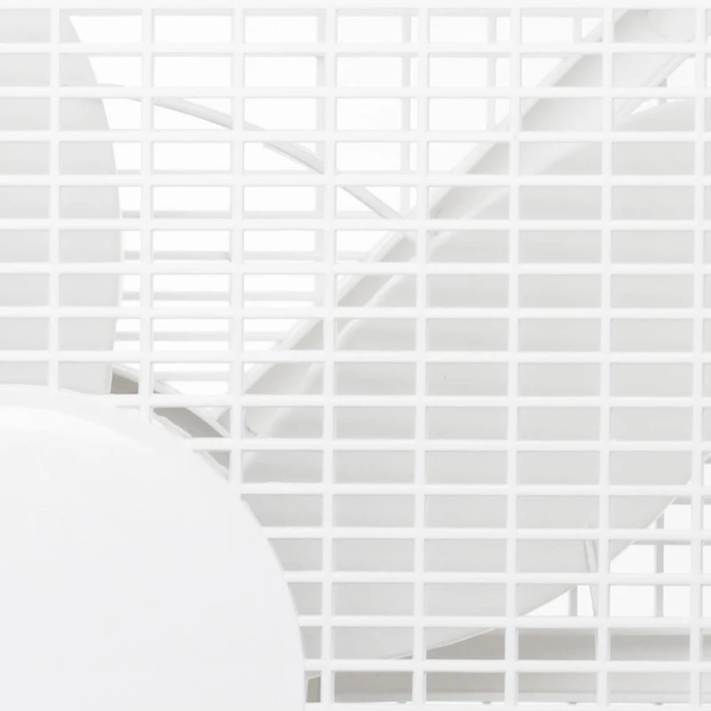Powerful 20" Box Fan with 3 Adjustable Speed Settings, Lightweight High-Velocity Air Circulation Floor Fan for Home, 21" L x 4" W x 21" H, White