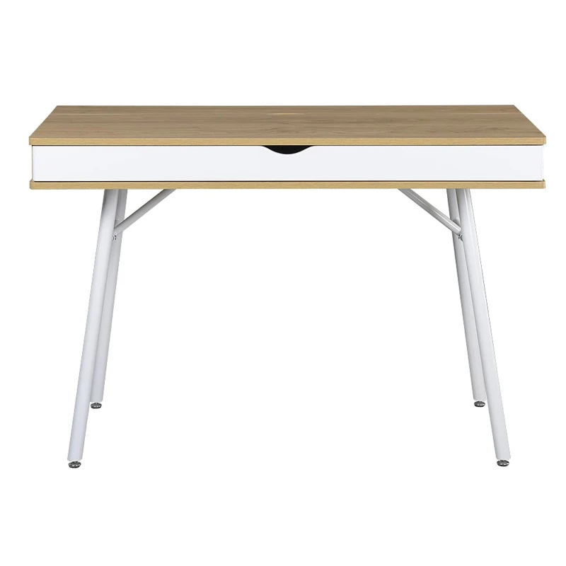 Modern Computer Desk with Accessory-Storage Compartment, Ideal Laptop Table for Bedrooms and Study Rooms, 45" L x 21.5" W x 30" H, Brown