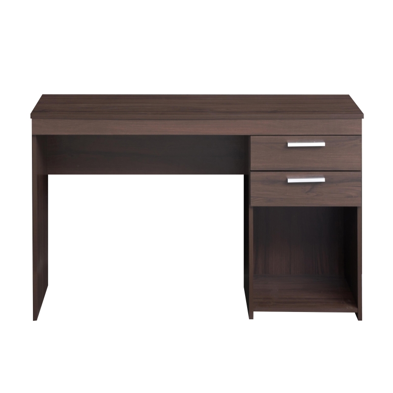 Sleek Espresso Workstation with Open Bottom Shelf, Modern Home Office Computer Writing Desk for Small Space, 47.5" L x 16" W x 30.5" H, Espresso