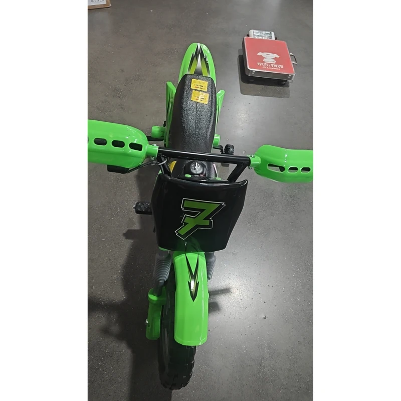 Qaba 12V Kids Electric Motorcycle, Ride on Motorcycle with Training Wheels, Rear Suspension, Horn for 3-6 Years, Green