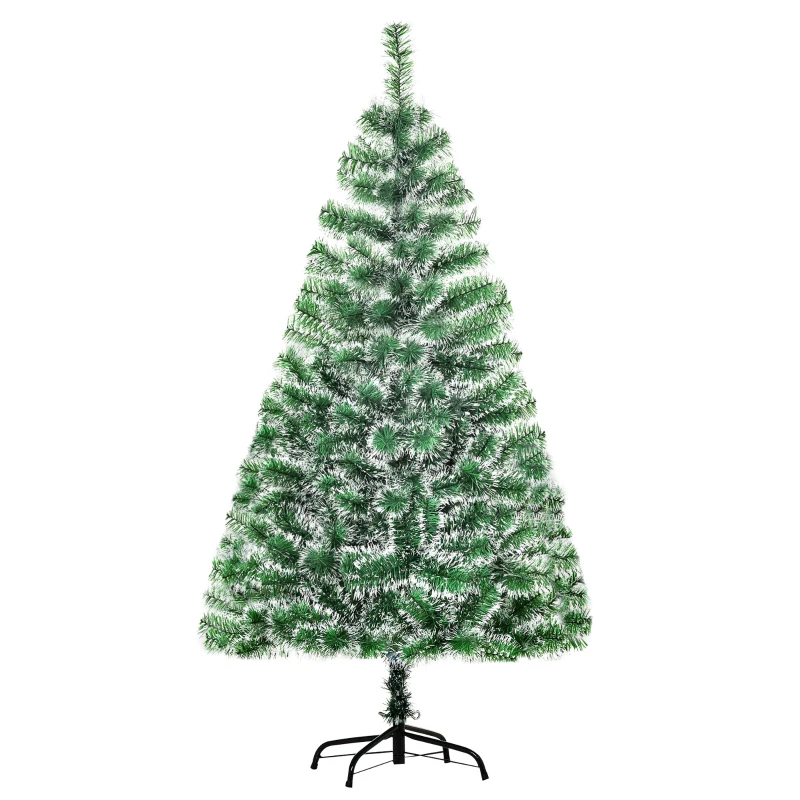 HOMCOM 5FT Indoor Christmas Tree Artificial Decoration Xmas Gift with Metal Stand 416 Tips
