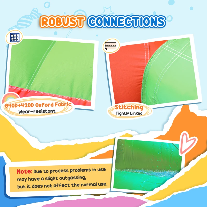 Qaba 9.2 x 9.5FT Bounce House, 4 in 1 Inflatable Bouncy Castle for Kids With Trampoline, Slide, Water Pool, Basket, Blower