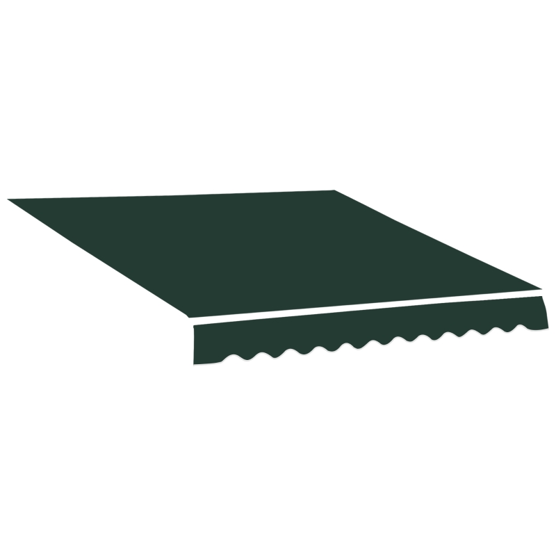 Outsunny Retractable Awning Fabric Replacement for 13' x 8' 840-151, Green