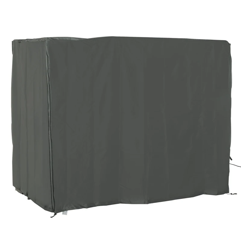 Outsunny Outdoor Patio Hammock Porch Swing Cover with UV, Water, & Dust Fighting Material, 81" x 49" x 65", Gray