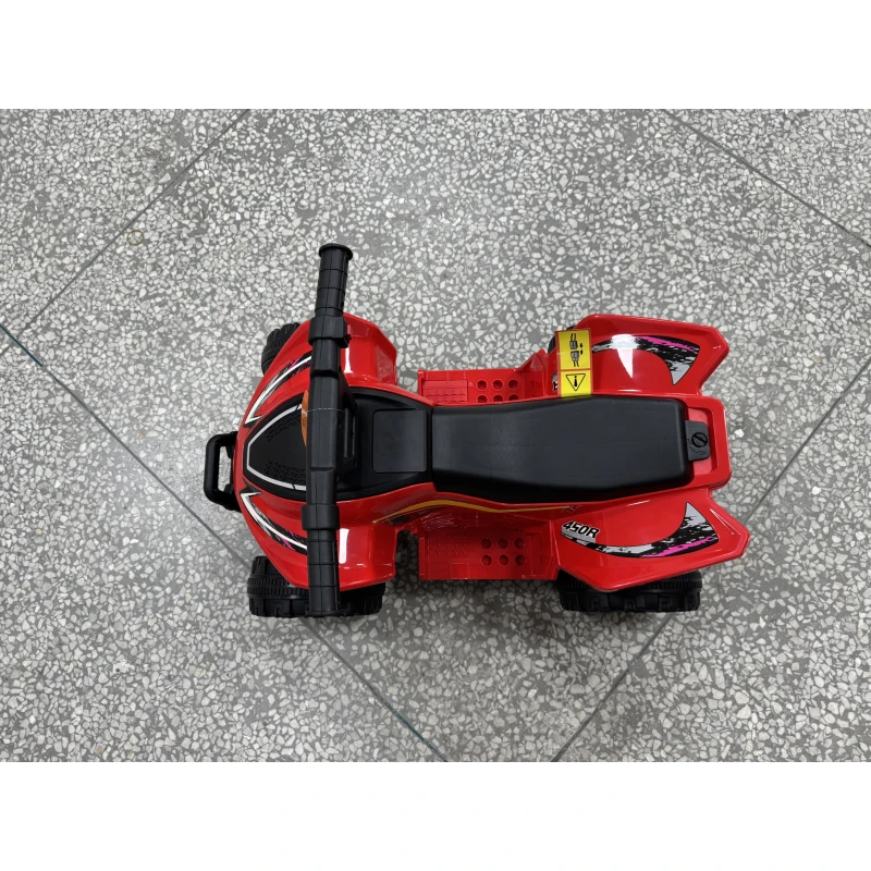 Qaba 6V Kids ATV, 4 Wheels Kids Quad with Button Control, 45Mins Runtime, Max 1.2MPH, Max 55lbs Load for 18-48 M, Red