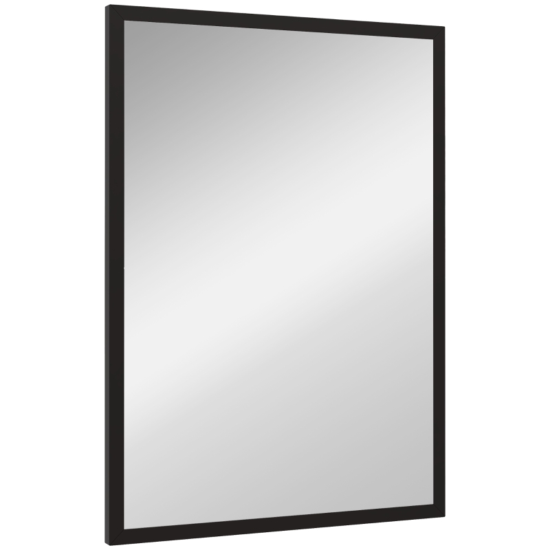 HOMCOM 20" x 28" Bathroom Mirror for Wall, Rectangular Mirror for Living Room, Bedroom, Entryway, Black