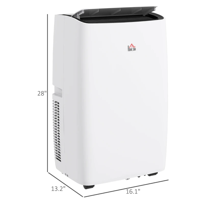 HOMCOM 12,000 BTU Mobile Air Conditioner 549 Sq. Ft., Dehumidifier Fan Auto Sleep with 24H Timer On/Off, Window Kit