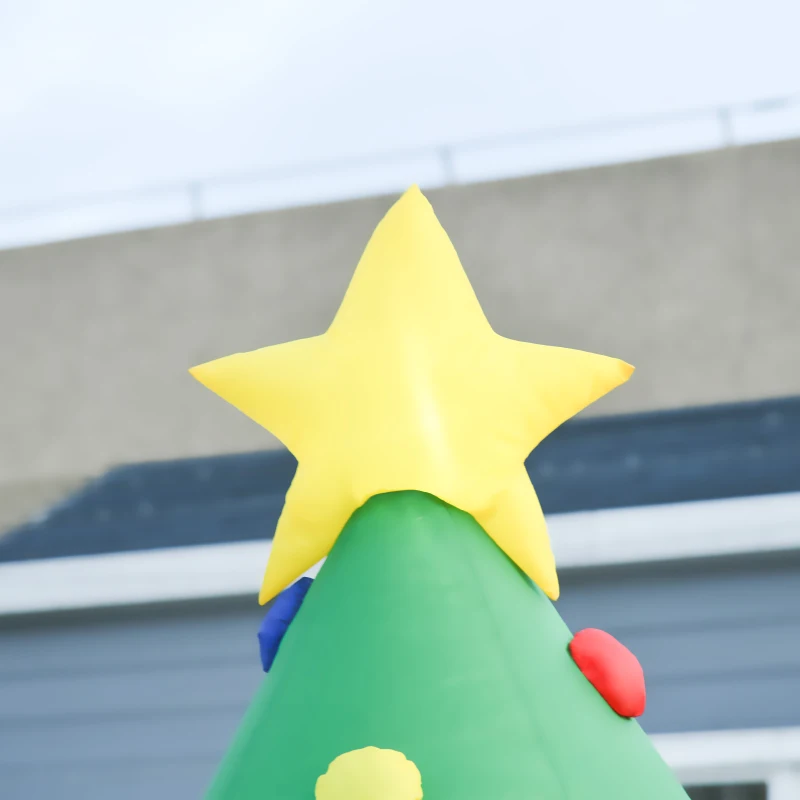 HOMCOM 8ft Christmas Inflatable Decorated Christmas Tree, Outdoor Blow-Up Yard Decoration with LED Lights Display