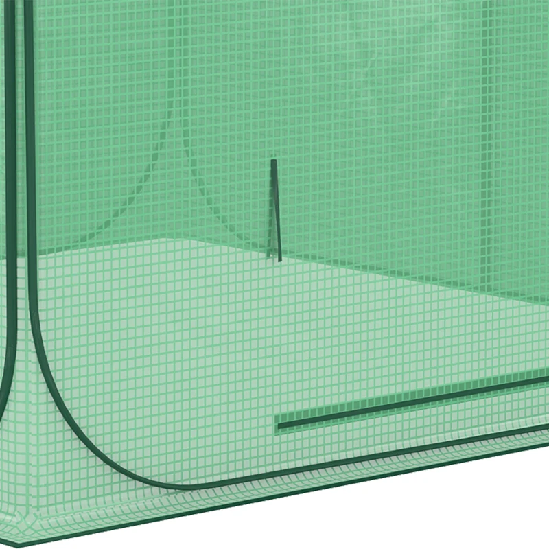 Outsunny 7' x 7' x 6' Portable Walk-in Greenhouse with Carrying Bag, Pop-up Setup, Outdoor Garden Canopy Hot House, Zipper Door for Growing Flowers, Herbs, Vegetables, Saplings, Succulents, Green
