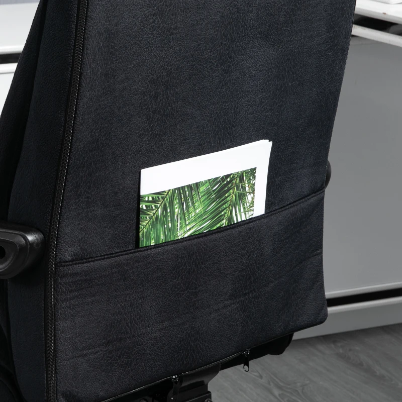 Vinsetto High-Back Office Chair Computer Desk Chair with Footrest Reclining Function and Adjustable Height Black