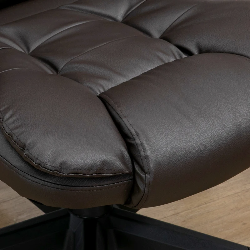 HOMCOM Massage Office Chair, Heated Reclining Computer Chair with 6 Vibration Points, Armrest and Remote, Dark Brown