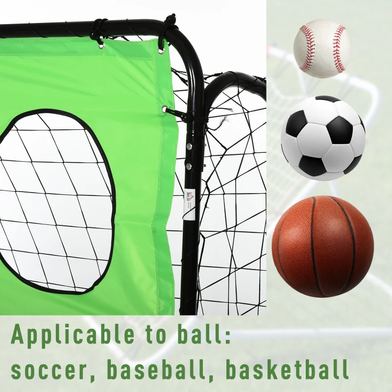 Soozier 8 x 3ft Soccer Goal Target Goal 2 in 1 Design Indoor Outdoor Backyard with All Weather Polyester Net Best Gift