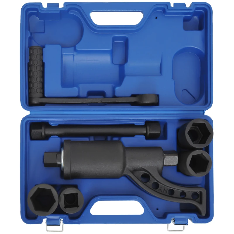 HOMCOM Heavy Duty Torque Multiplier Wrench Set, Amplifie Lug Nut Remover, 1:64 Labor Saving Wrench Tool with Carrying Case