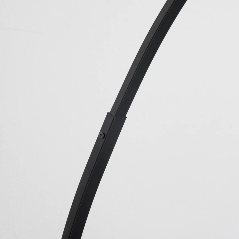 HOMCOM Arched Floor Lamp, Modern Standing Lamp with Foot Switch & Metal Base, Corner Reading Lamps Tall Pole Light for Office Bedroom Living Room, Black