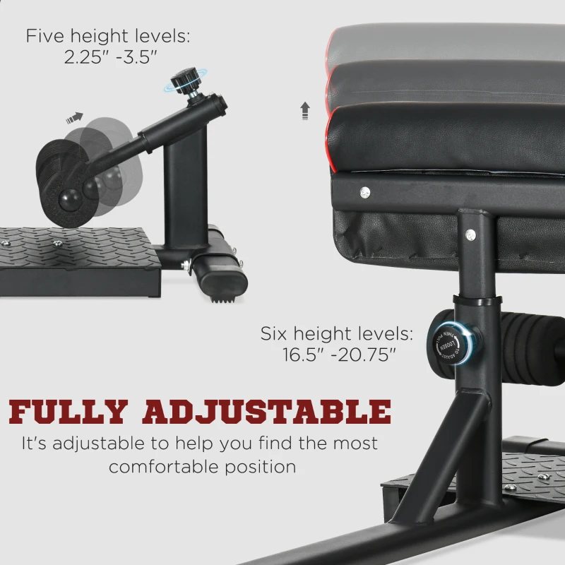 Soozier Sissy Squat Machine, Leg Workout Equipment with Adjustable Pad, Rollers and Non-slip Foot Plate for Home Gym Fitness
