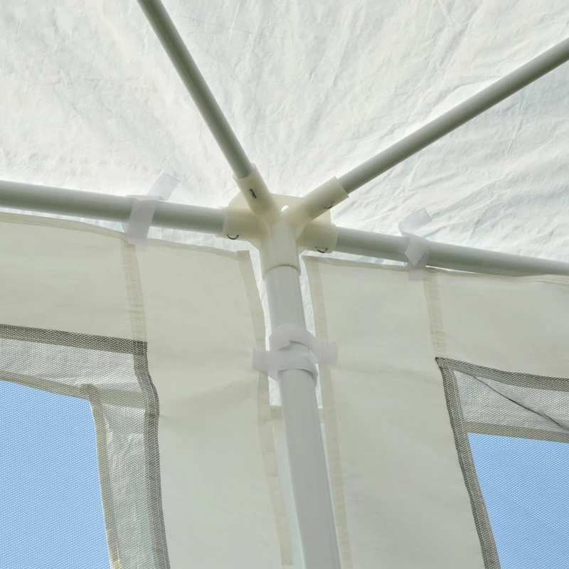 Outsunny 20' x 10' Outdoor Party Tent Gazebo Wedding Canopy with Removable Mesh Sidewalls, White