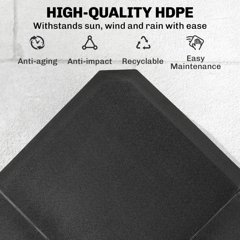 Outsunny 4-Piece Heavy Duty Cantilever Offset Umbrella Stand Base Weight, 264 lb. Capacity, Easy to Fill with Water or Sand