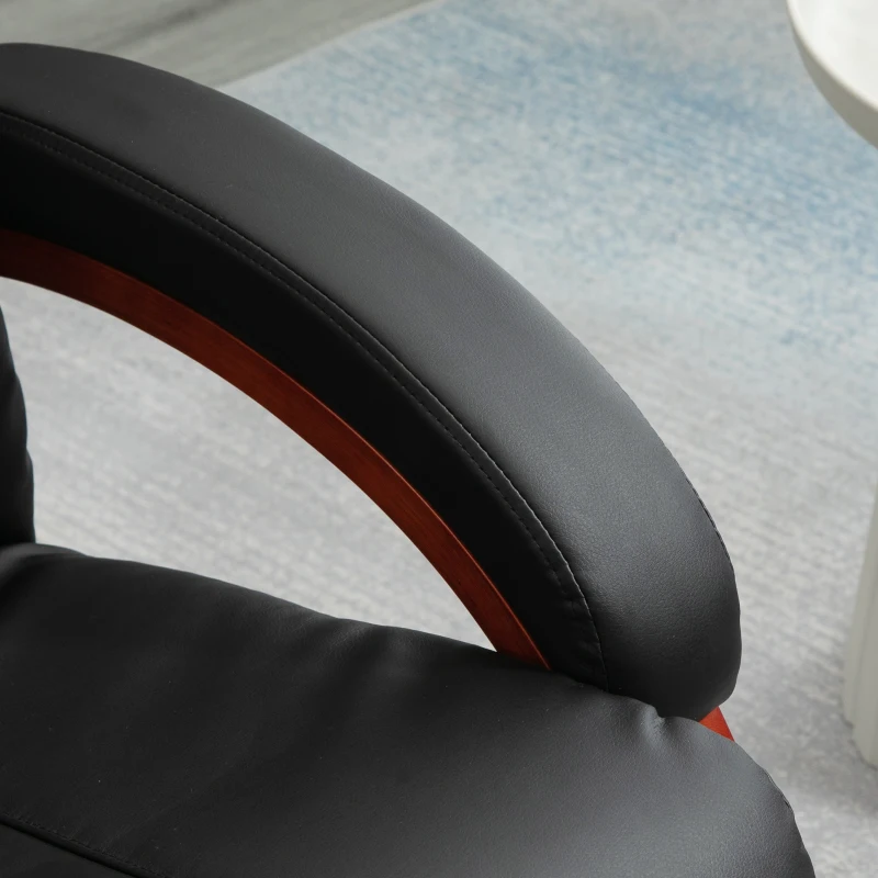 HOMCOM Vibration Recliner Chair with Ottoman and Remote, 10 Vibration Point, Black