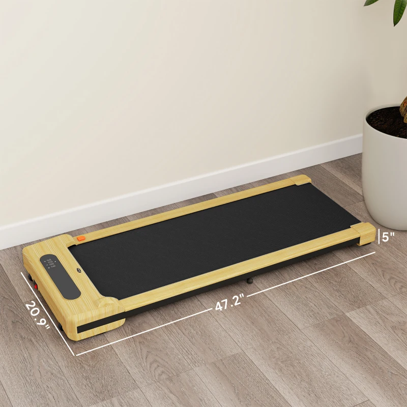 Soozier 2.5HP Walking Pad, Under Desk Treadmill with Remote Control, Transport Wheels and LED Display for Home Gym Office