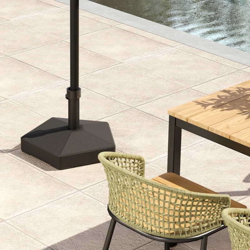 Outsunny Patio Umbrella Base Holder, Heavy Duty Outdoor Umbrella Stand Base, Black