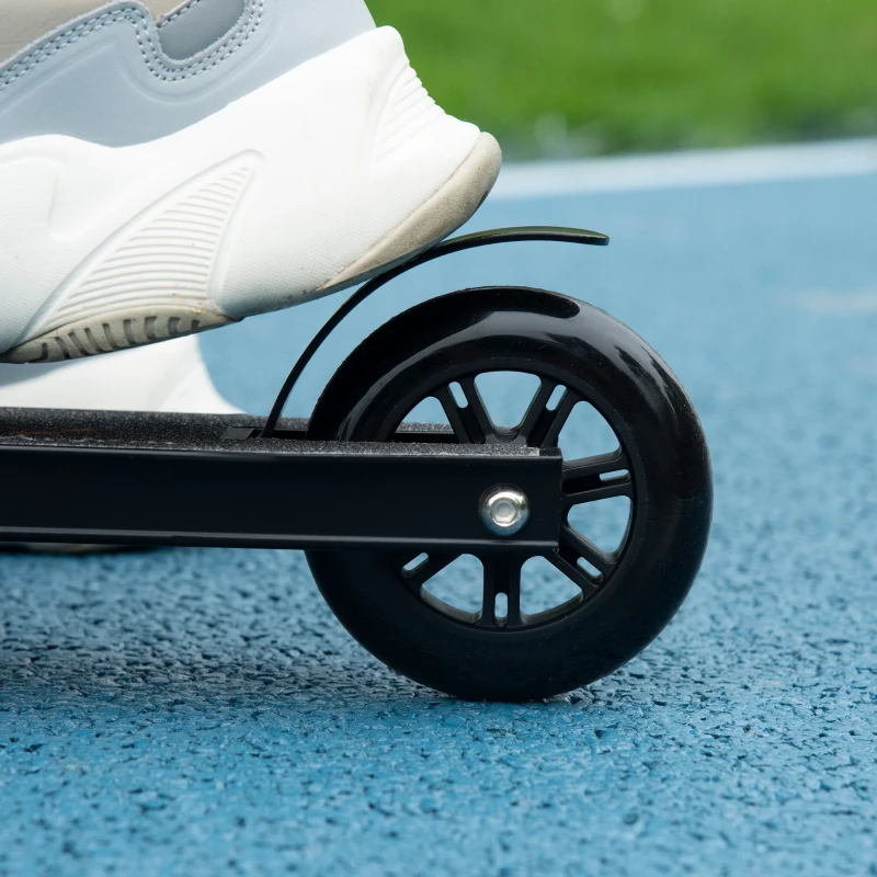Aosom Stunt Scooter, Pro Scooter, Entry Level Freestyle Scooter w/ Lightweight Alloy Deck for 14 Years and Up Teens, Adults, Black
