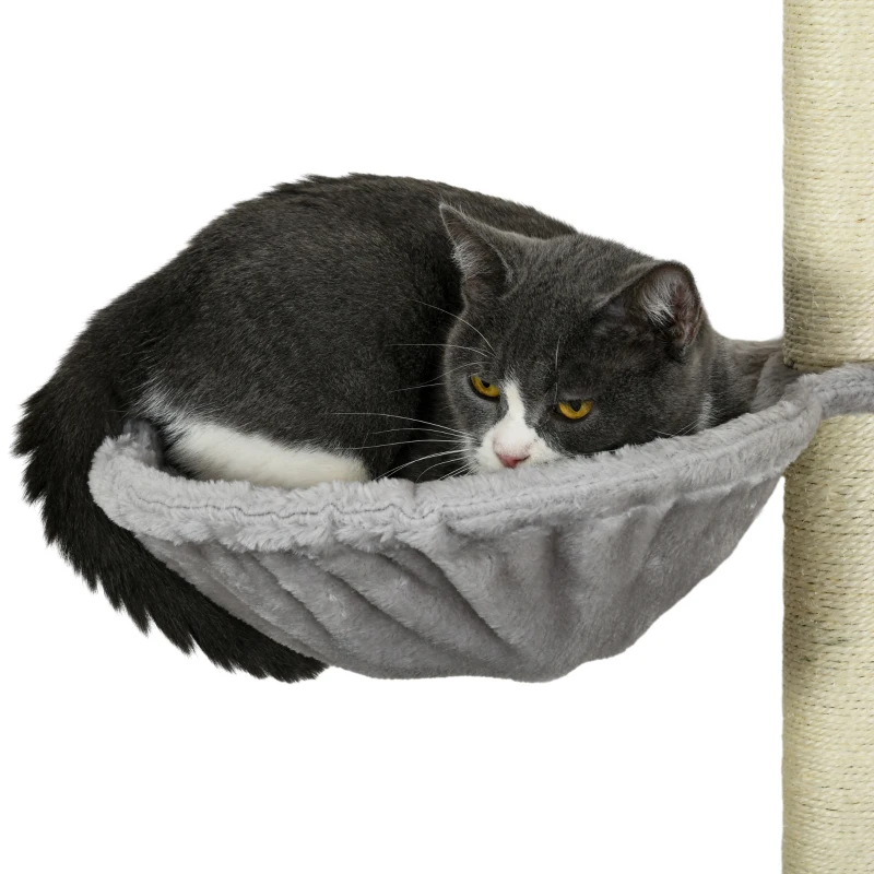 PawHut 5pc Cat Wall Shelves with Hammock, Perches, Ladder, Scratching Post