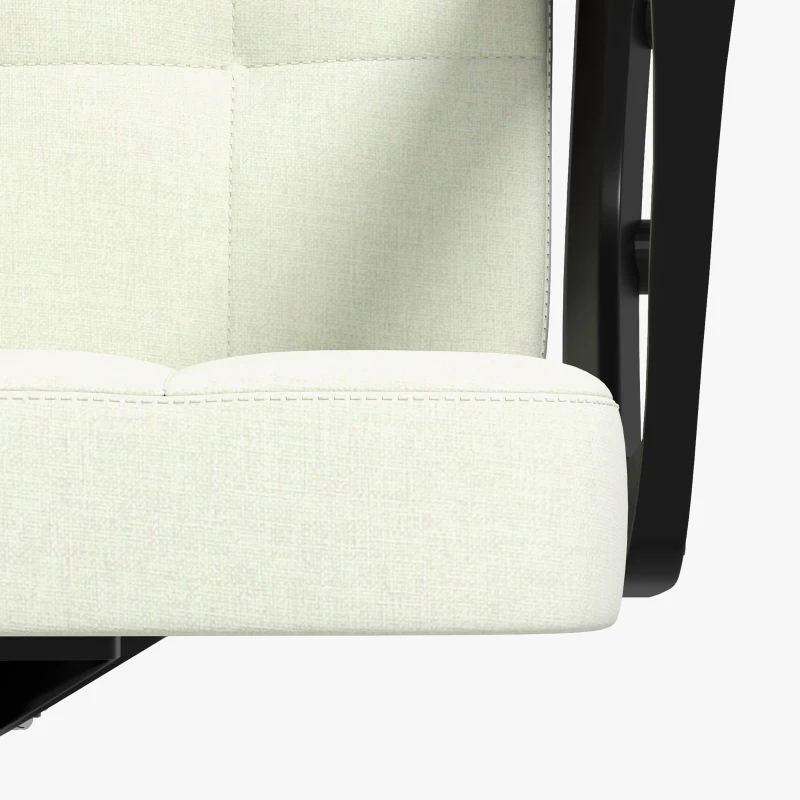 Vinsetto Mid Back Office Chair, Computer Chair for Desk, with Adjustable Height, Swivel Wheels, Arms, Cream White