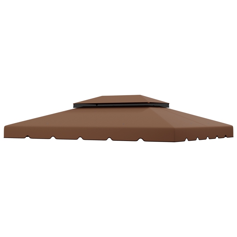 Outsunny Model 84C-101 or 84C-144 13' x 10' Gazebo Replacement Canopy, Gazebo Top with Double Vented Roof (TOP ONLY), Coffee