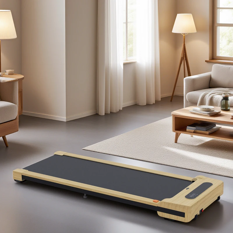Soozier 2.5HP Walking Pad, Under Desk Treadmill with Remote Control, Transport Wheels and LED Display for Home Gym Office