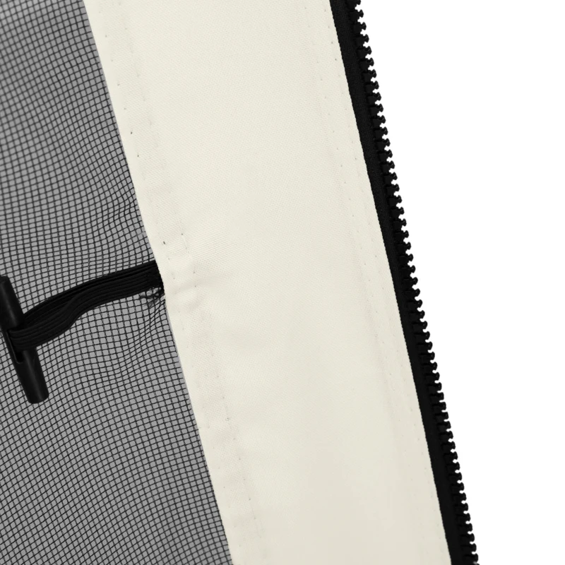 Outsunny Replacement Mosquito Netting for Gazebo 10' x 12' Black Screen Walls for Canopy with Zippers, White