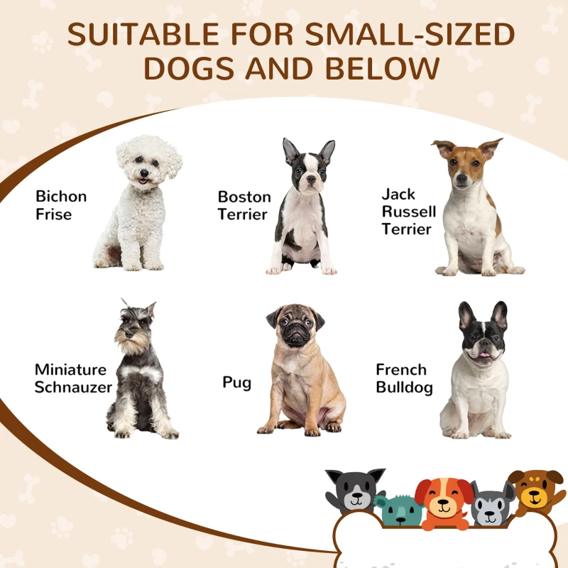 PawHut Cottage Design Small Dog House Indoor with Roomy Interior, Cute Wooden Pet Homee with Windows, Lockable Door with Bone Shape, for Small Sized Dog, Oak