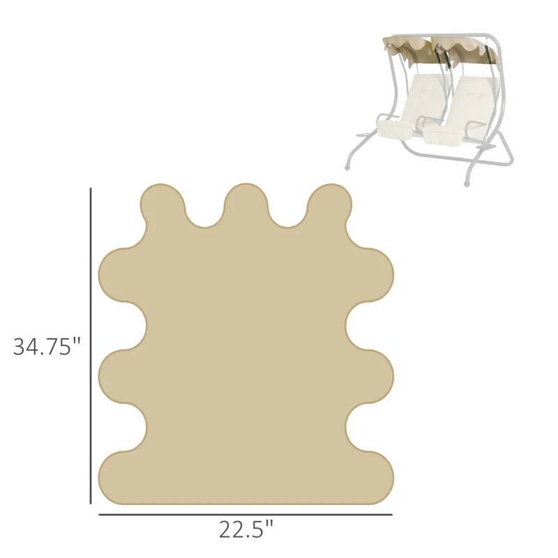 Outsunny 84A-052 Series 2-Seater Swing Canopy Replacement Top Cover, Beige