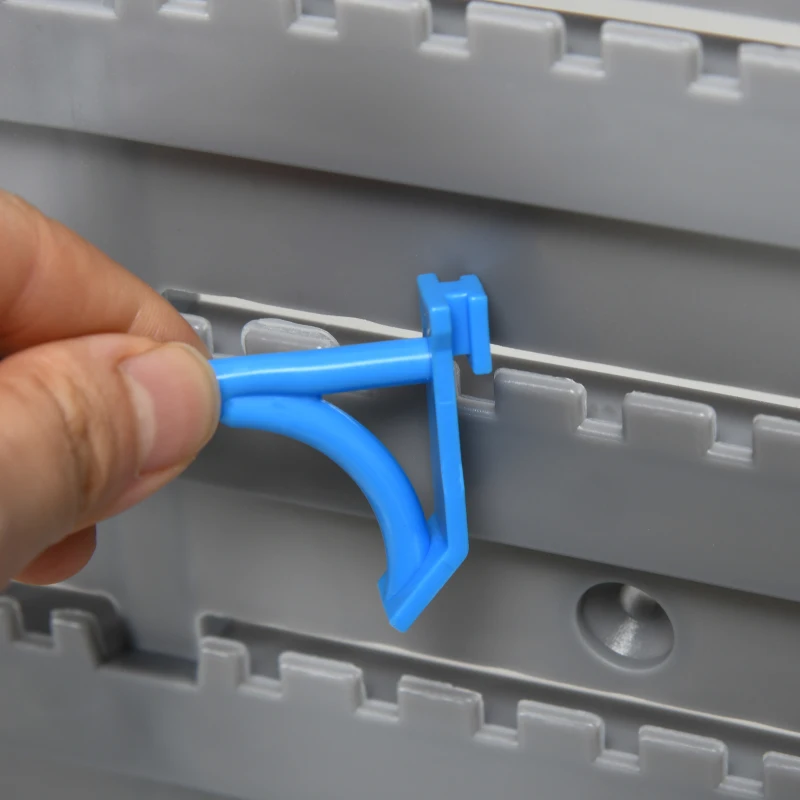 DURHAND 54 Piece Pegboard and Shelf Tool Organizer Wall Mounted DIY Garage Storage with 50 Hooks Blue