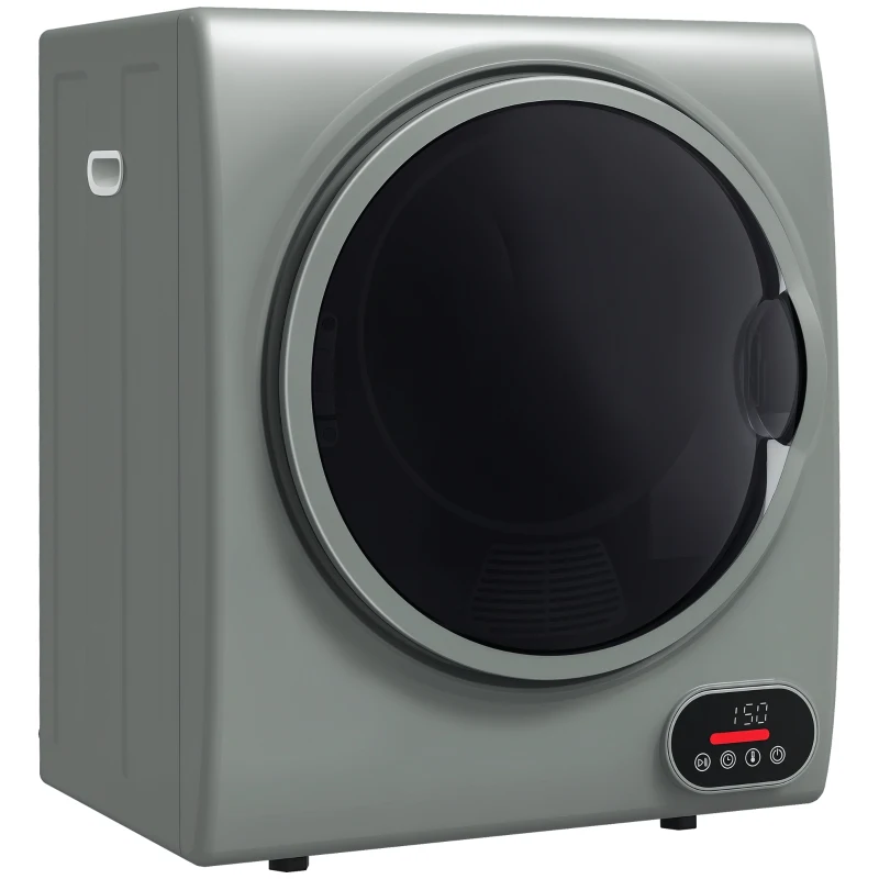 HOMCOM 1.5 cu.ft Portable Compact Clothes Laundry Dryer with Intelligent Drying for Apartments Dorms RVs, 850W, Charcoal Gray