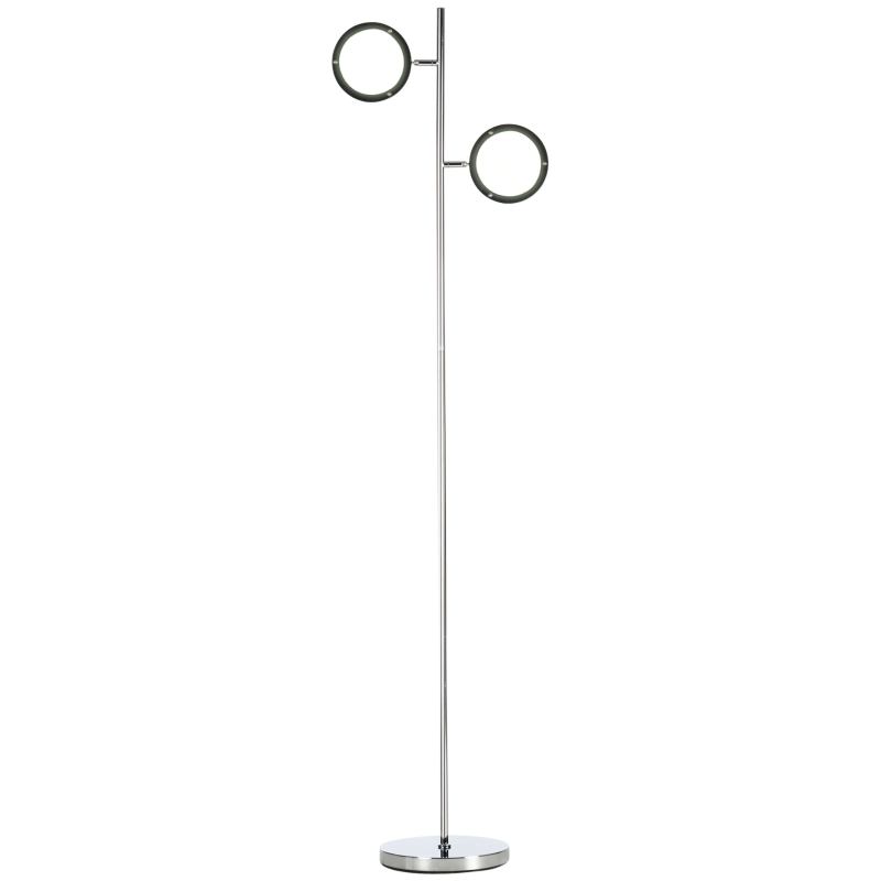 HOMCOM Ultra-Bright Floor Lamp with 180° Adjustable LED Lighting for Bedroom, Living Room Office, Tree Standing Lamp, 9.75" x 9.75" x 65"