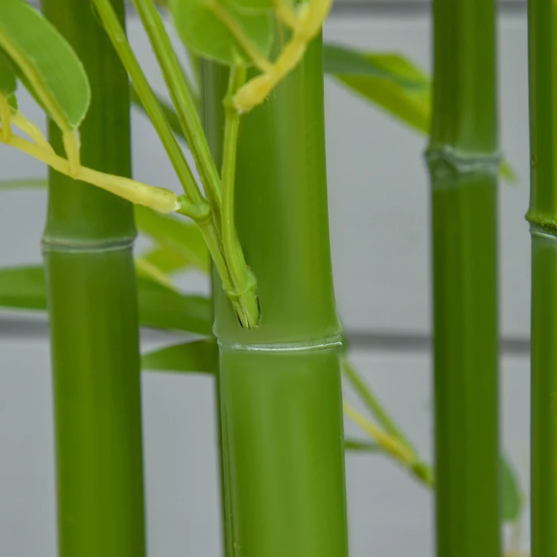 HOMCOM 5FT Artificial Bamboo Tree, Faux Decorative Plant in Nursery Pot for Indoor or   Décor