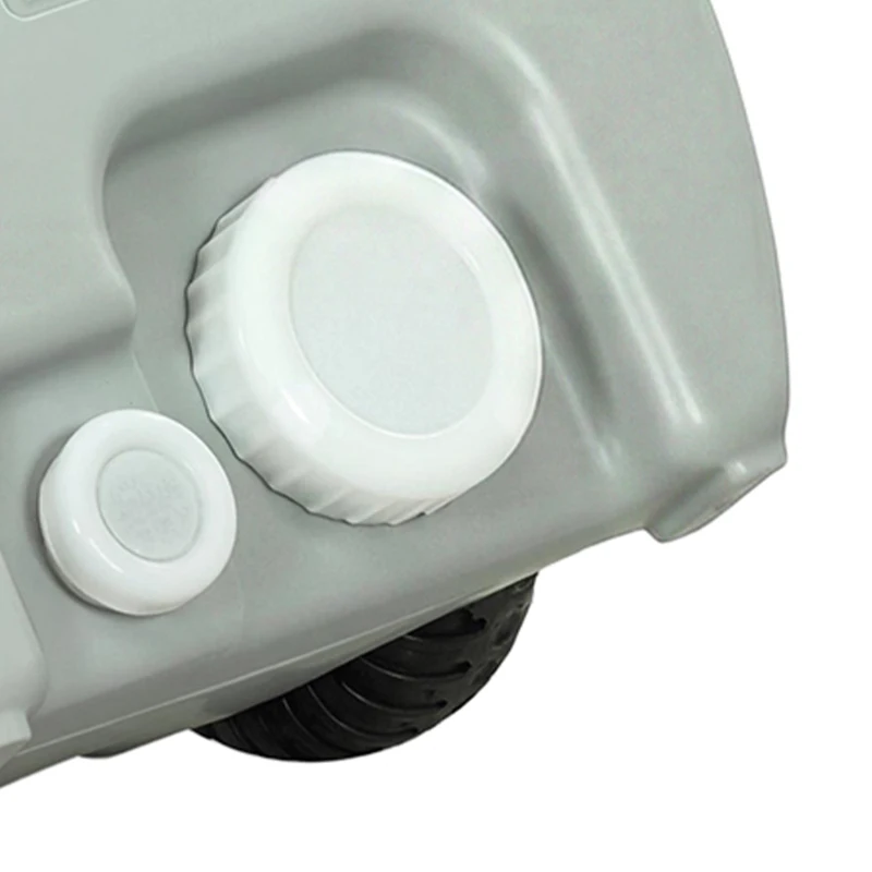 Outsunny 10.6 Gallon Portable RV Water Tank, Black or Grey Water Storage Tank, with Filling Ports, Handles and Wheels