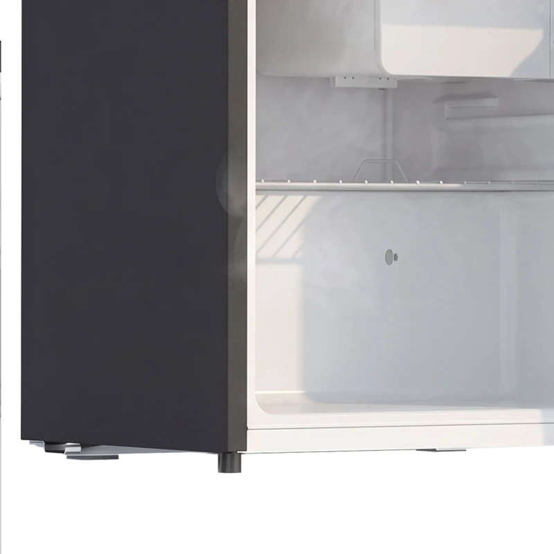 HOMCOM 1.62 Cu Ft Single Door Mini Fridge, Compact Refrigerator with Freezer, Adjustable Thermostat, Black