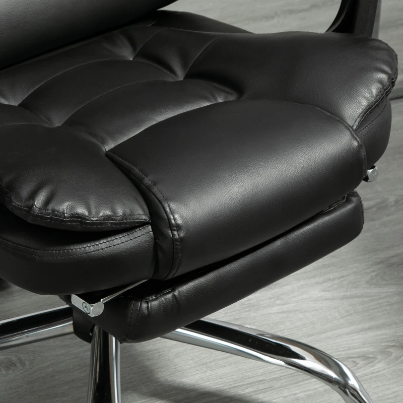 HOMCOM High Back Computer Office Chair with Footrest, Black