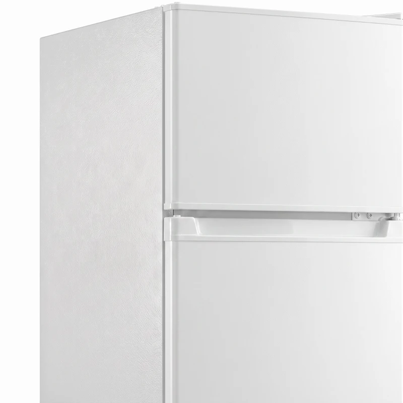HOMCOM 7.7 Cu. Ft. Mini Fridge with Freezer, Compact Refrigerator with Adjustable Thermostat, Reversible Door, White