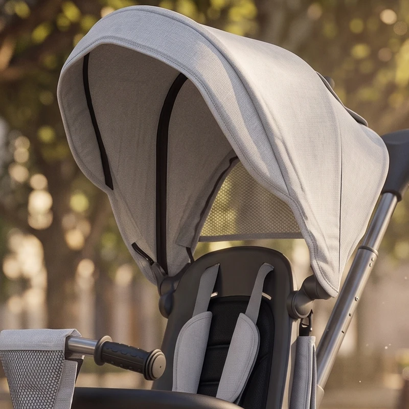 Qaba 6 in 1 Kids Tricycle with Adjustable Push Handle, Removable Canopy, Reversible Seat, for 1-5 Years, Gray