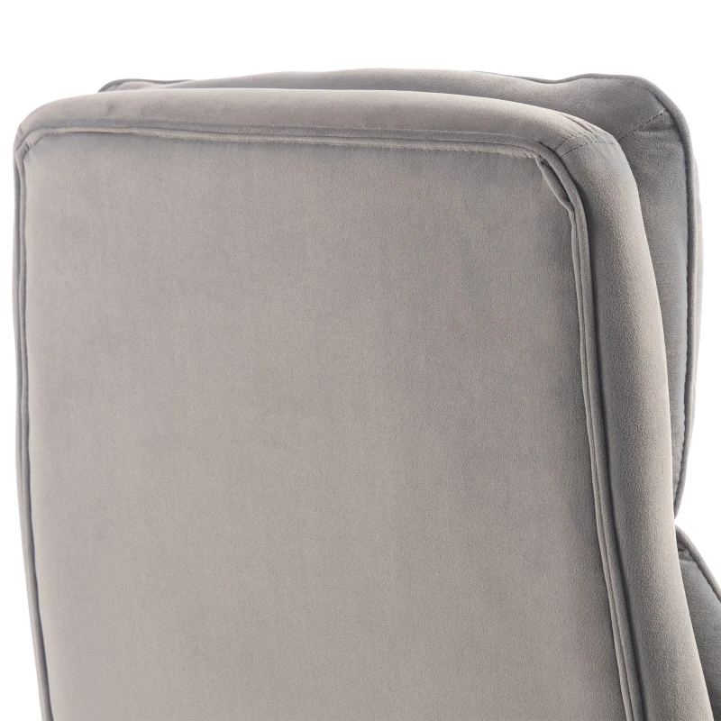 HOMCOM Cross Legged Office Chair with Footrest, 396 lbs Reclining Computer Desk Chair with High Back, Flip-up Armrests, Grey